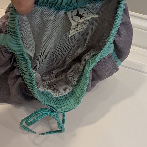 Panama Jack Swim Trunk Board Shorts Grey Green Vacation Summer - Size M10/12 - Picture 4 of 5